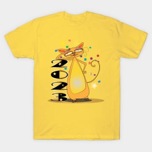 Happy New Year Cats 2023 T-Shirt